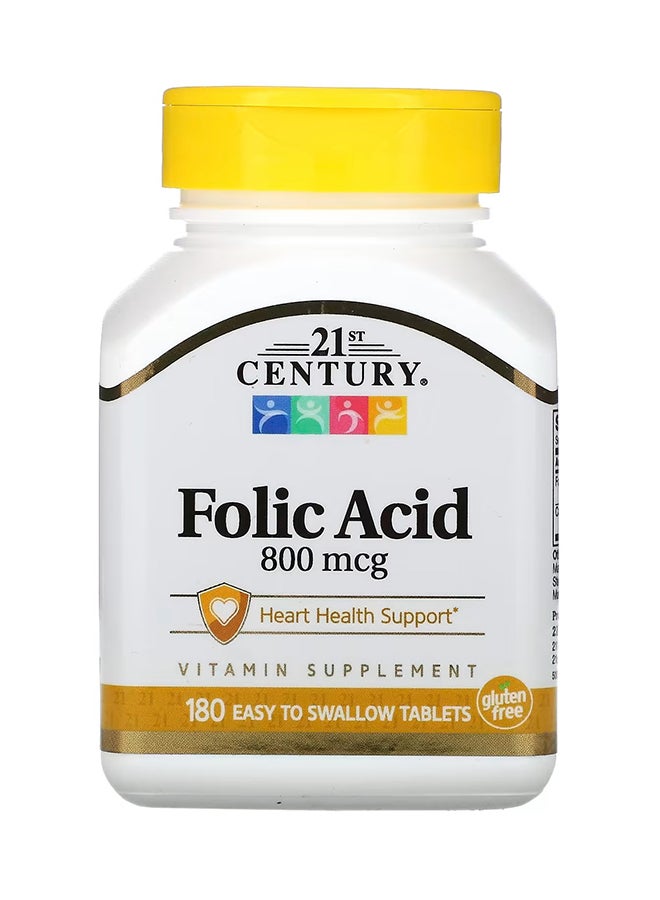21st Century Folic Acid Heart Health Support - 180 Capsules - Image 1